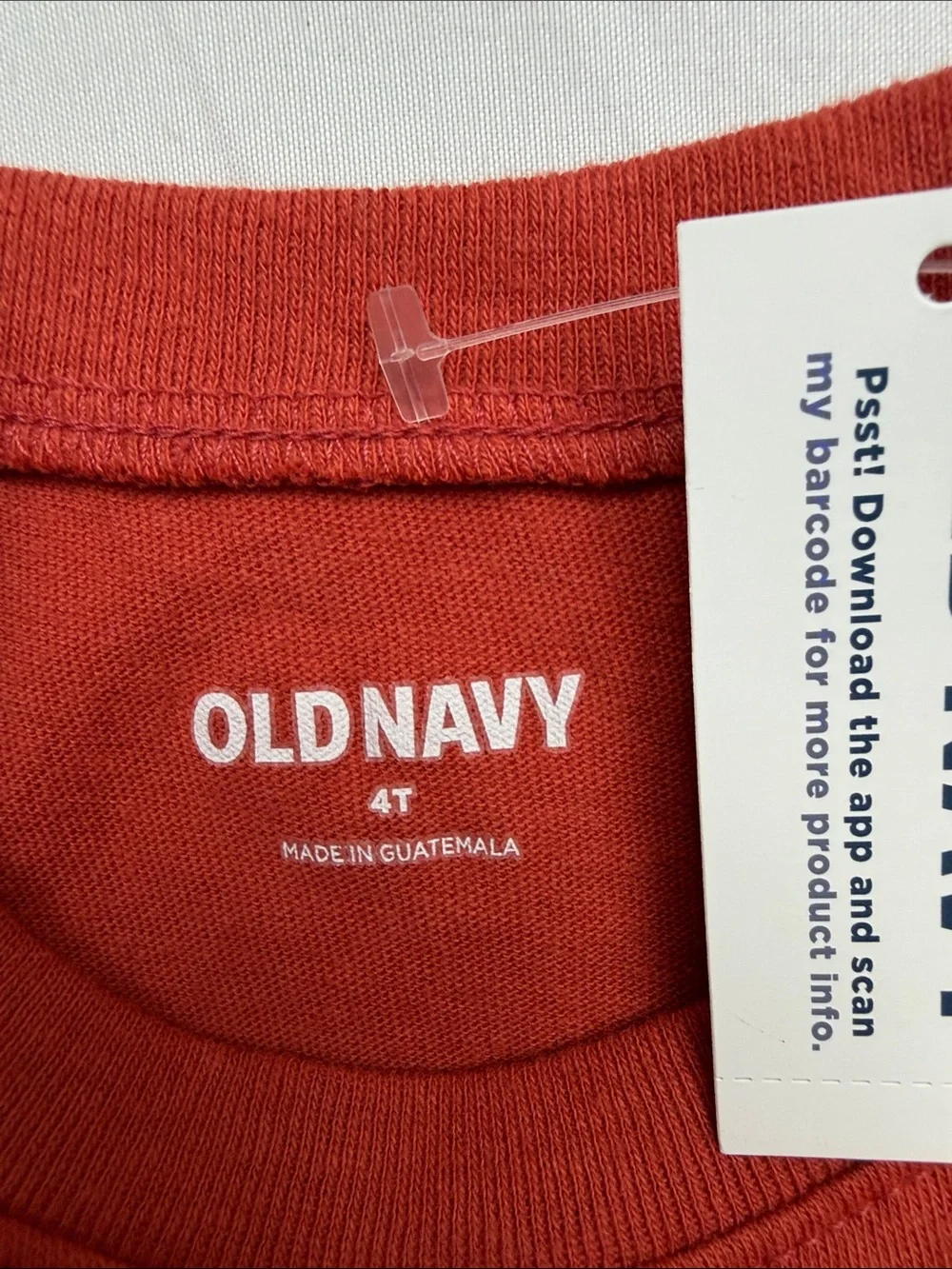 Old Navy Rust Red 'Thankful' Long-Sleeve Tee with Leaf Accents